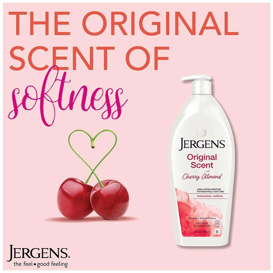 商品Jergens|Dry Skin Moisturizer Body Lotion Cherry Almond,价格¥89,第3张图片详细描述