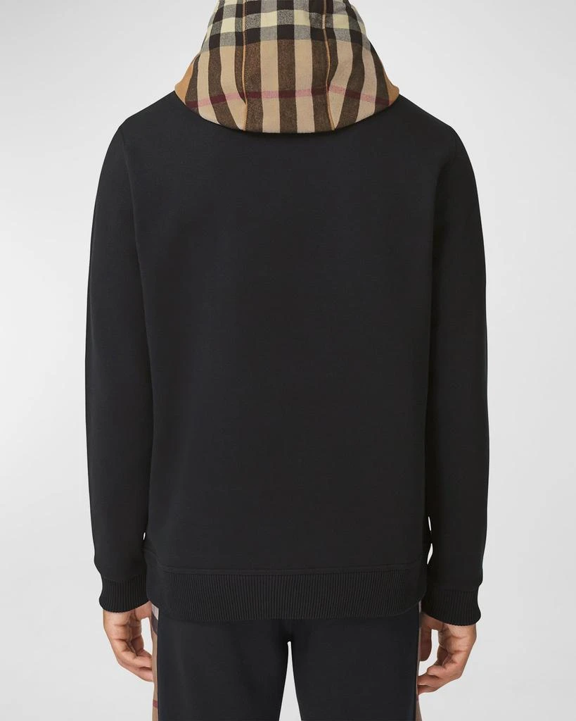 商品Burberry|Men's Check-Hood Pullover Sweatshirt,价格¥7644,第3张图片详细描述