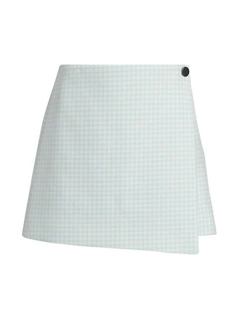 商品Alice + Olivia|Renna Gingham Wrap Miniskirt,价格¥1187,第1张图片