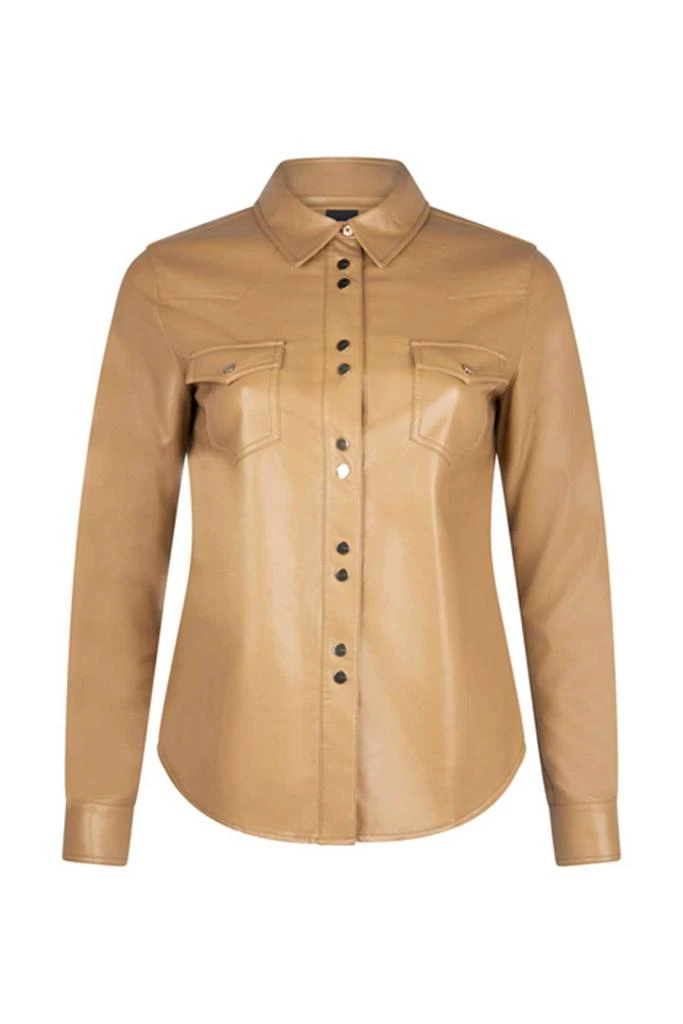 商品PINKO|Caroline 6 Pinko Leatherette Shirt 1g1613 Y6x2,价格¥761,第1张图片