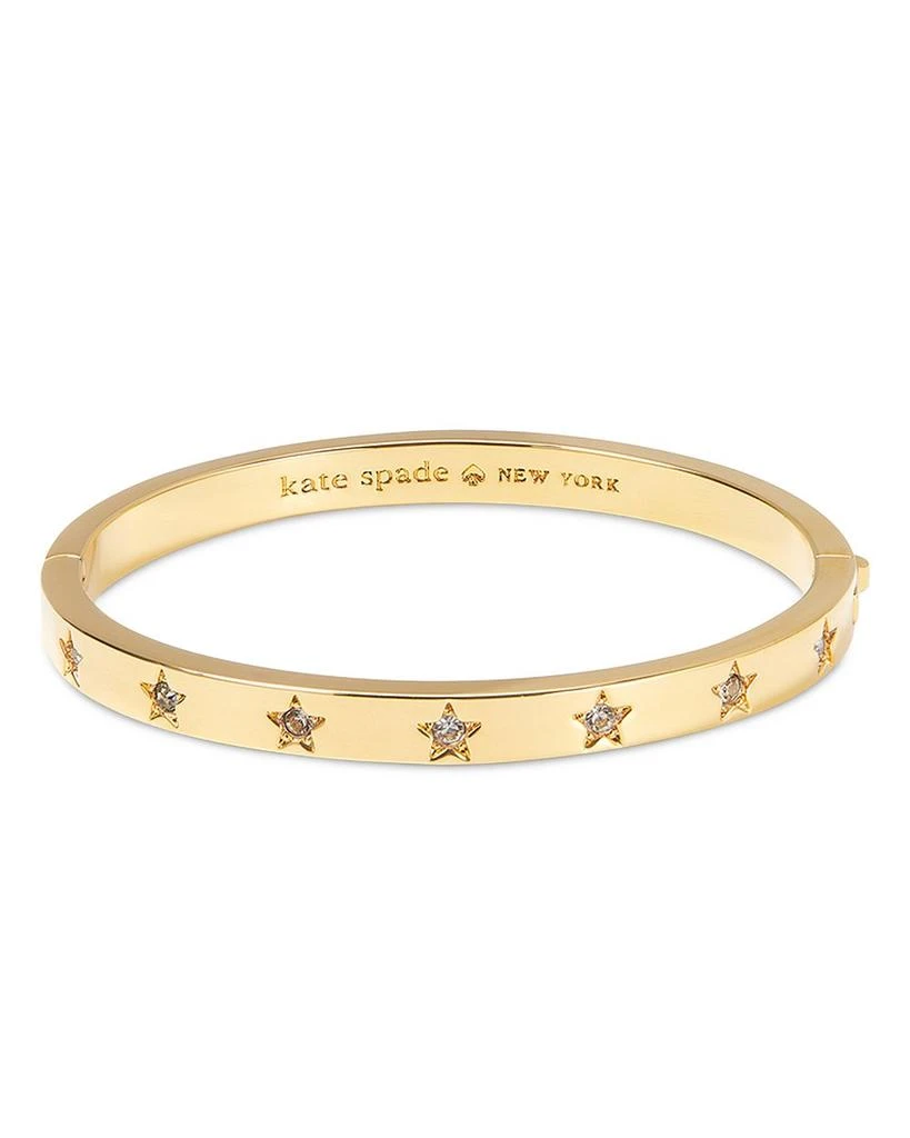 商品Kate Spade|Set In Stone Pavé Star Bangle Bracelet in Gold Tone,价格¥499,第1张图片