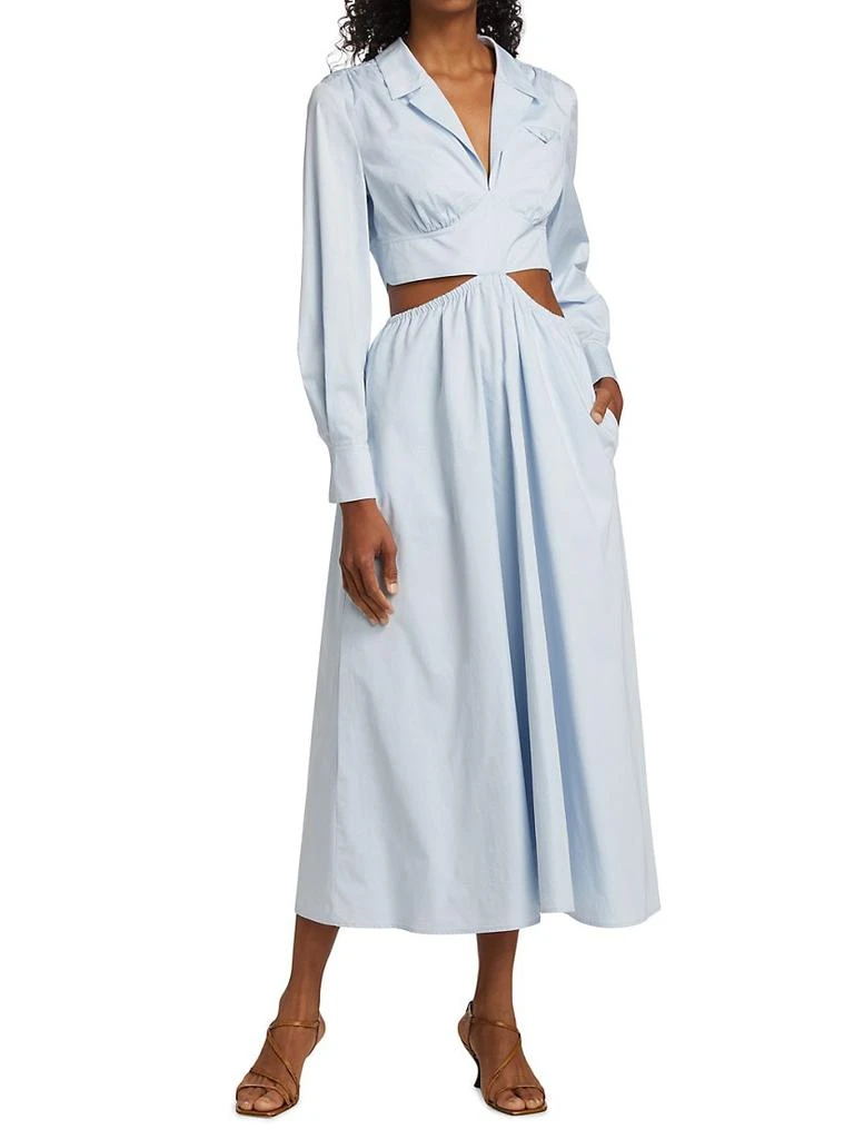 商品Self Portrait|Poplin Cut-Out Midi-Dress,价格¥1864,第3张图片详细描述