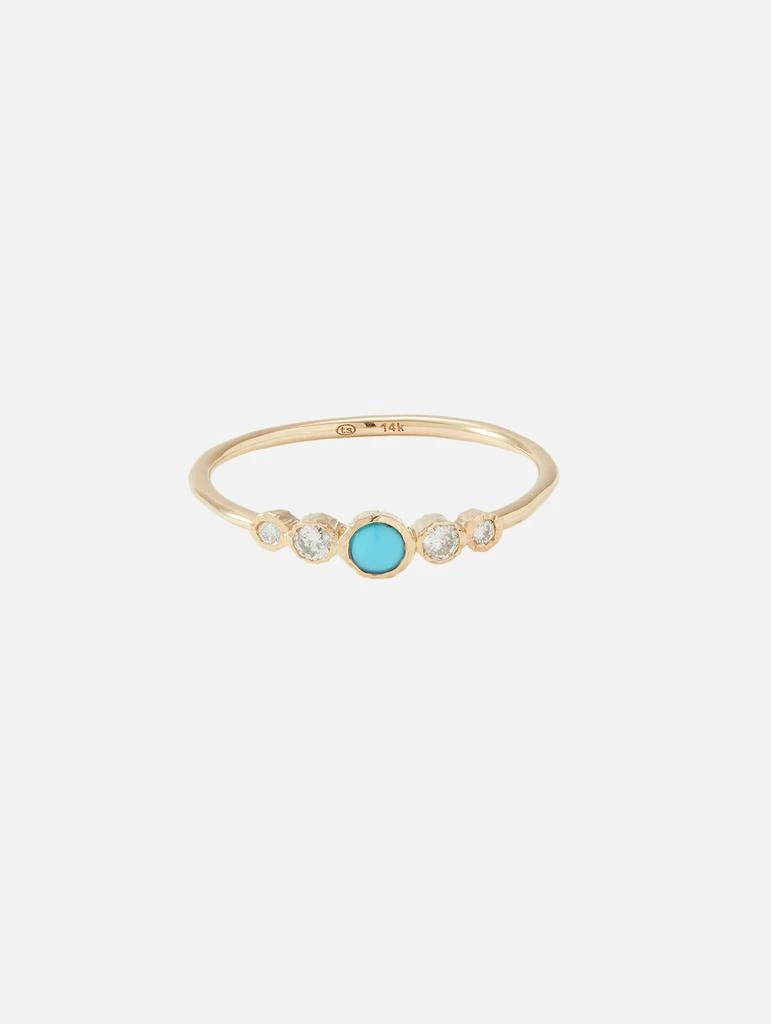 商品THREE STORIES JEWELRY|Tiny Sparkling Sea Turquoise Band,价格¥5288,第1张图片