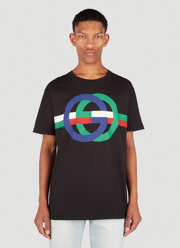 Interlocking G Print T-Shirt in Black商品第1张图片规格展示