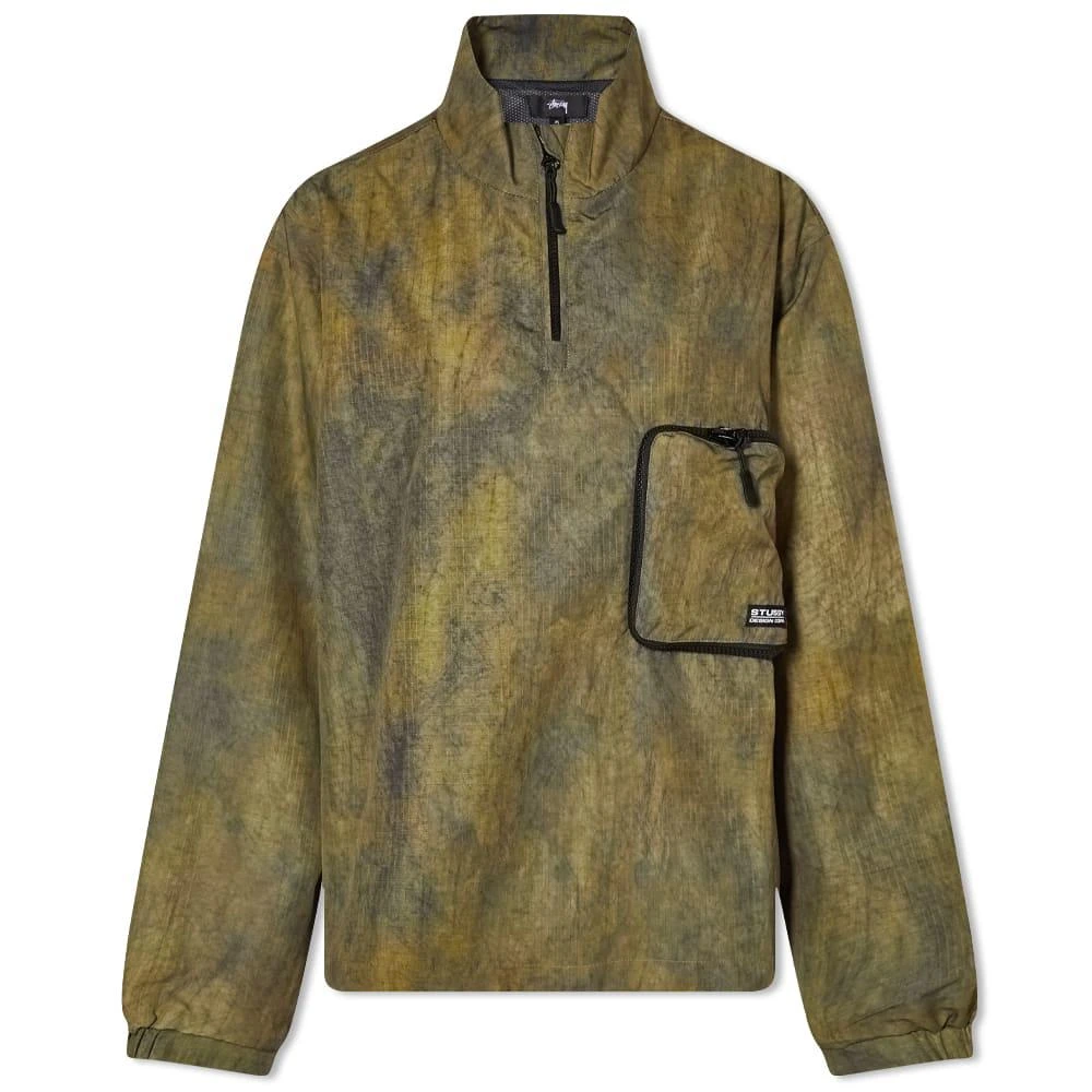 商品STUSSY|Stussy Recycled Poly Camo Quarter Zip Pouch Pullover Jacket,价格¥841,第1张图片