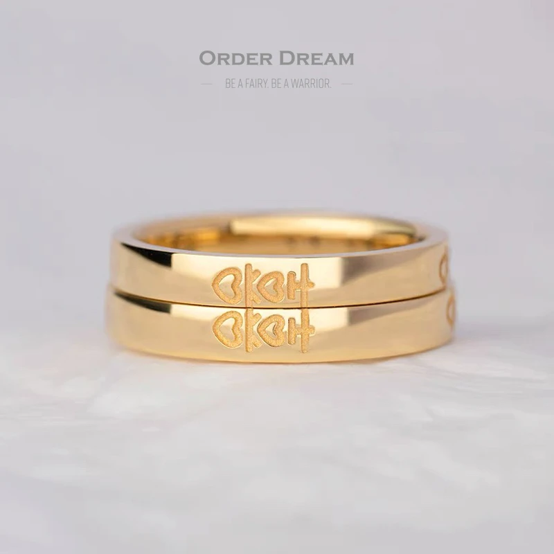 商品[国内直发] Order Dream|18K满心欢喜情侣对戒（女款）,价格¥2612,第1张图片