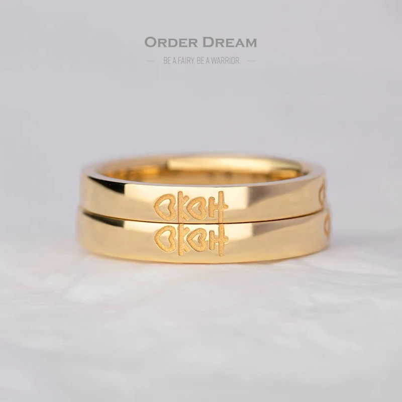 商品[国内直发] Order Dream|18K满心欢喜情侣对戒（女款）,价格¥2603,第1张图片