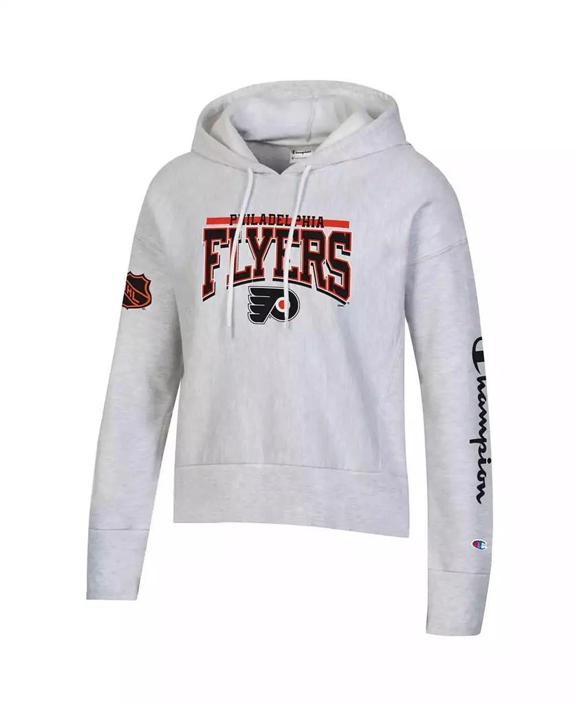 商品CHAMPION|Women's Heathered Gray Philadelphia Flyers Reverse Weave Pullover Hoodie,价格¥449,第3张图片详细描述