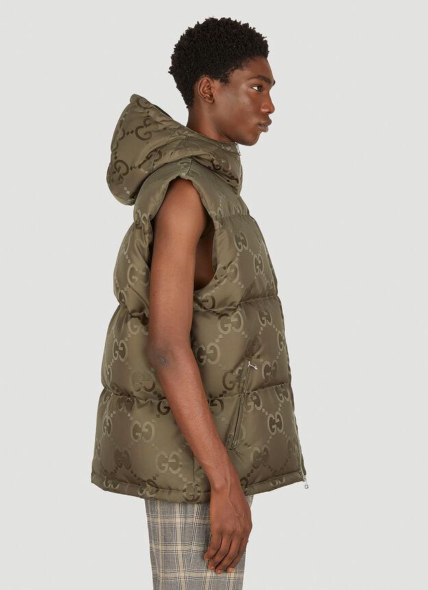 商品Gucci|GG Hooded Sleeveless Jacket in Khaki,价格¥18146,第5张图片详细描述