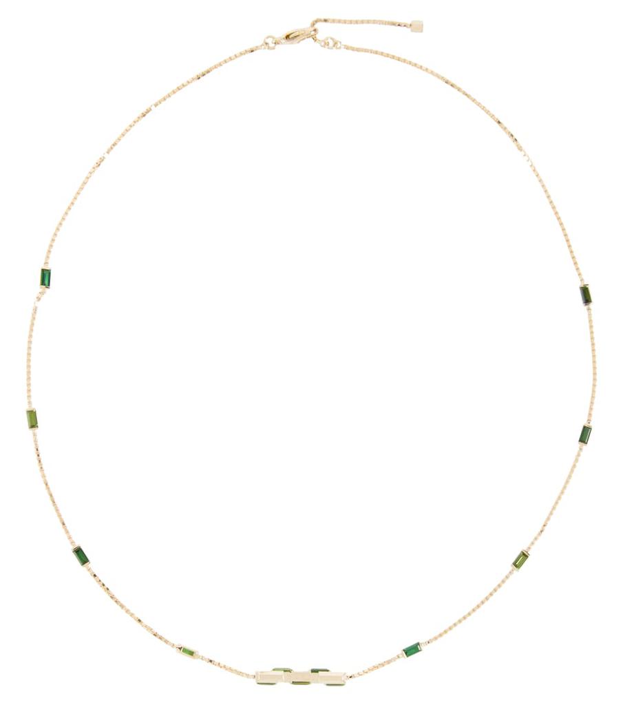 Gucci Link to Love 18kt gold necklace with tourmalines商品第1张图片规格展示