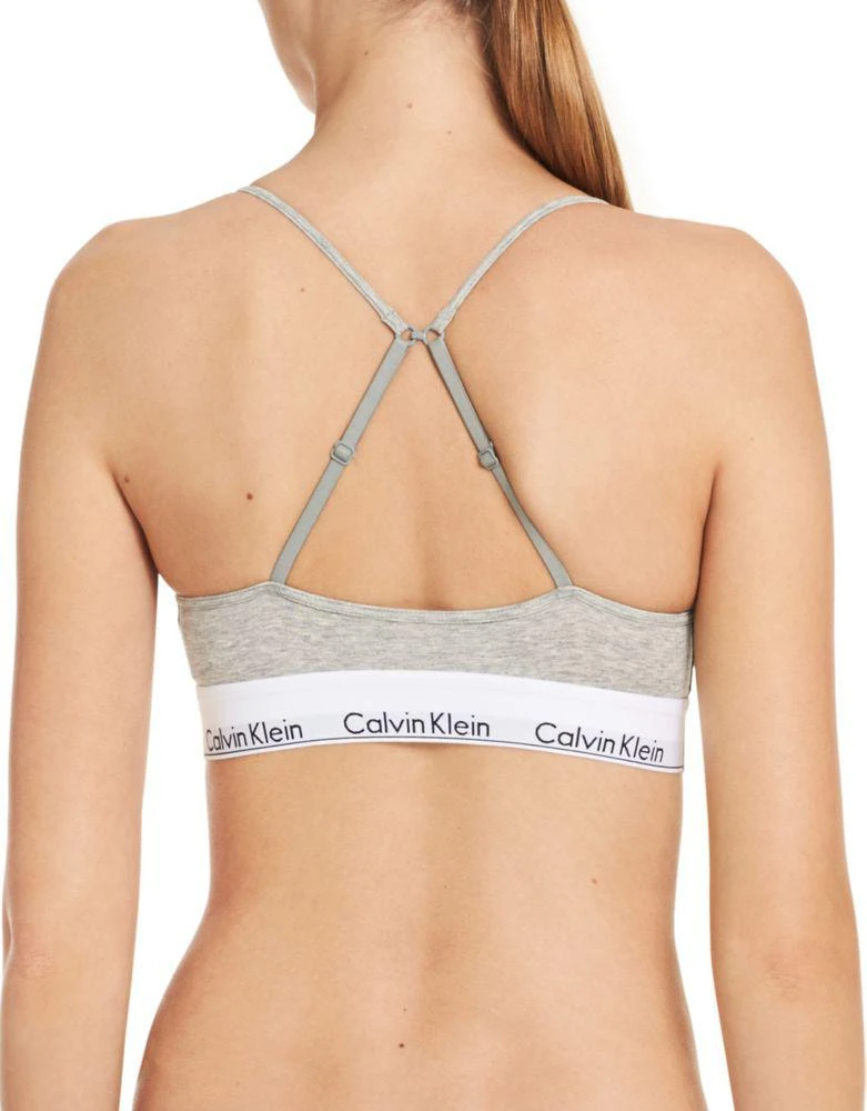 商品Calvin Klein|Modern Cotton Skinny Strap Bralette,价格¥77,第2张图片详细描述