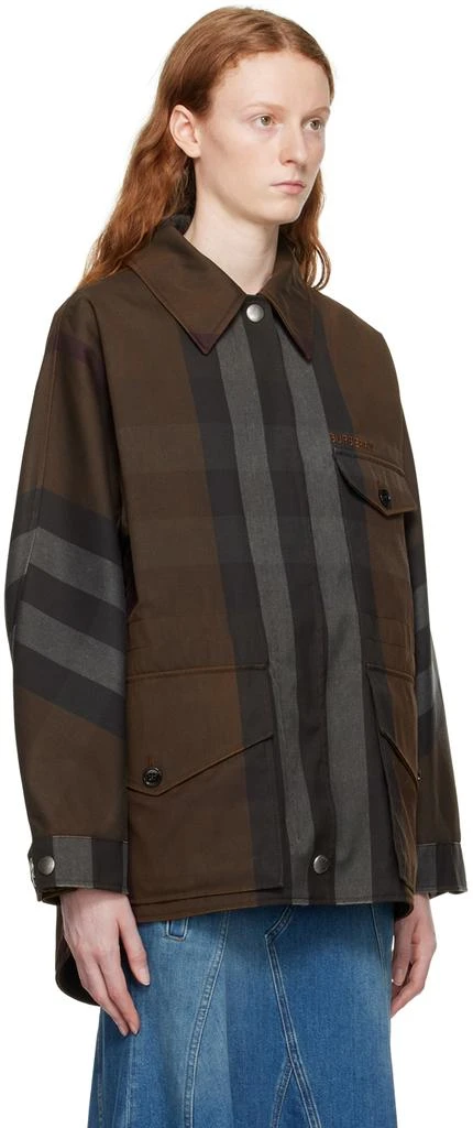 商品Burberry|Brown Check Jacket,价格¥13624,第2张图片详细描述