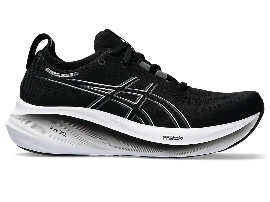 商品Asics|Women's Gel-Nimbus 26 Shoes In Black/graphite Grey,价格¥1077,第1张图片