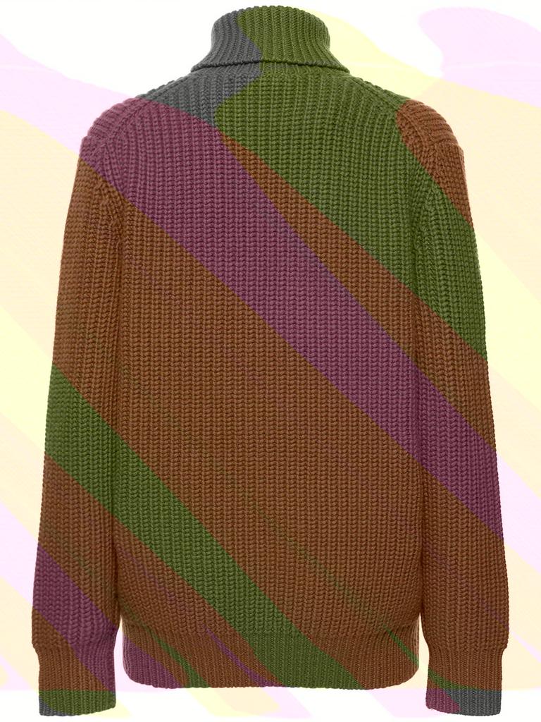 Cashmere Rib Knit Turtleneck Sweater商品第4张图片规格展示