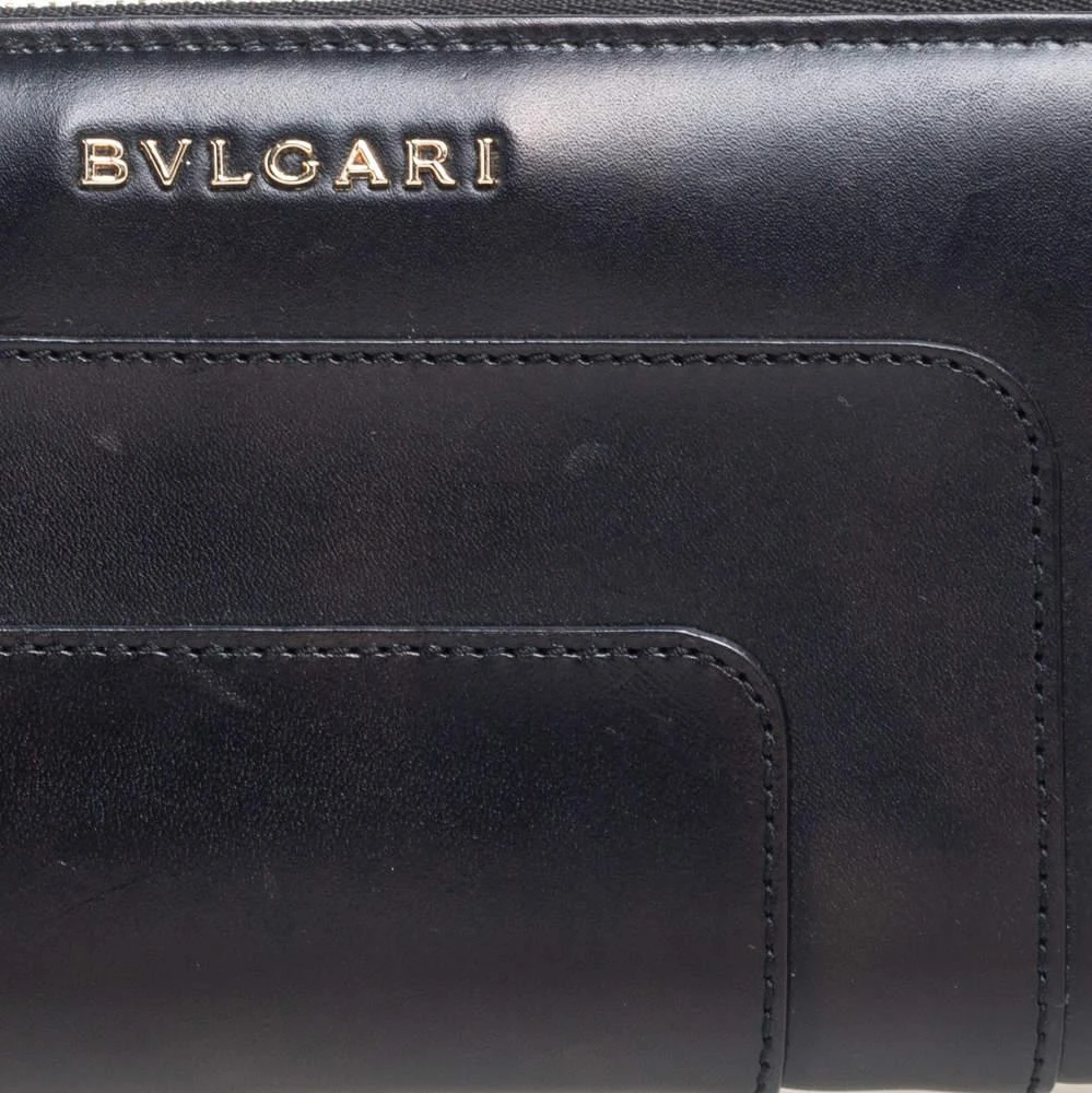 商品[二手商品] BVLGARI|Bvlgari Black Leather Serpenti Forever Zip Around Wallet,价格¥1191,第5张图片详细描述