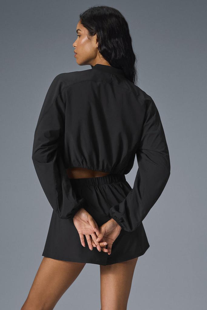 Alo Tiebreaker Jacket - Black - Shirts - Free Shipping - BeyondStyle