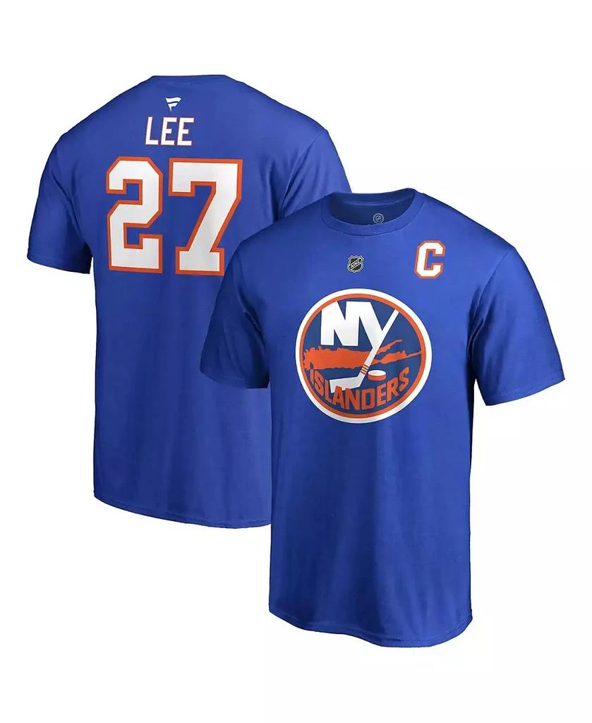 商品Fanatics|Men's Anders Lee Royal New York Islanders Name and Number T-shirt,价格¥301,第1张图片