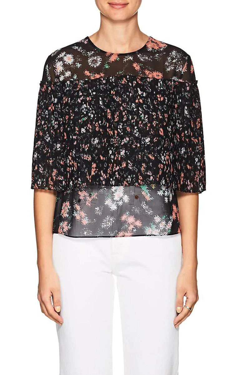 商品RHIÉ|Lou Floral Chiffon Cape Blouse,价格¥299,第1张图片