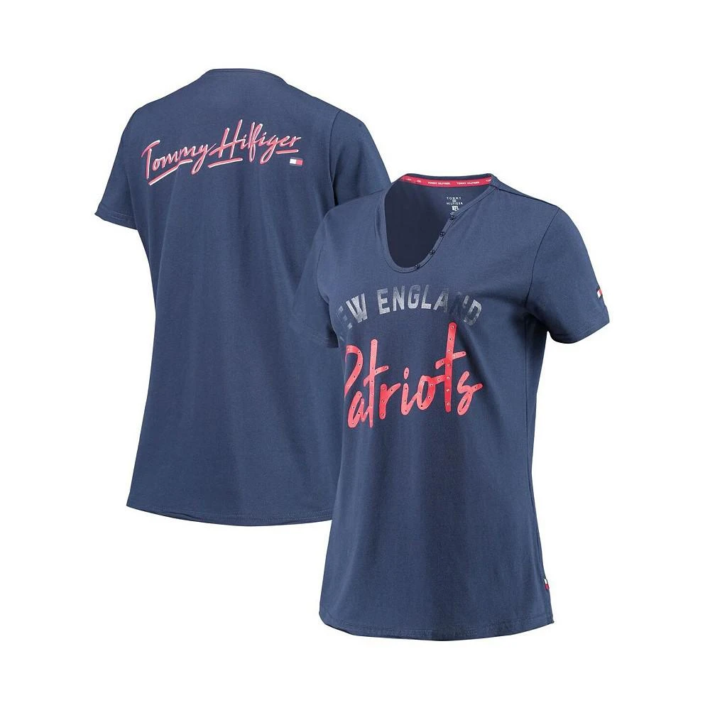 商品Tommy Hilfiger|Women's Navy New England Patriots Riley V-Neck T-shirt,价格¥192,第1张图片