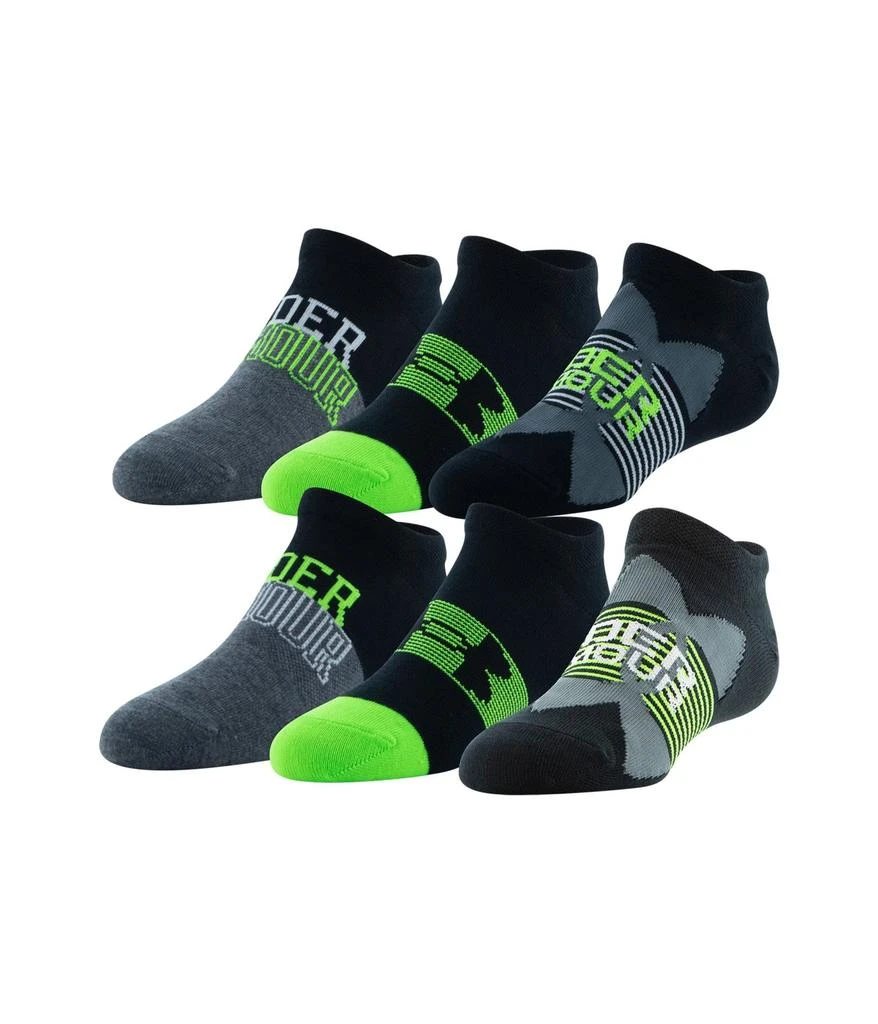 商品Under Armour|Essential Lite No Show Socks 6-Pair (Little Kid/Big Kid),价格¥135,第1张图片