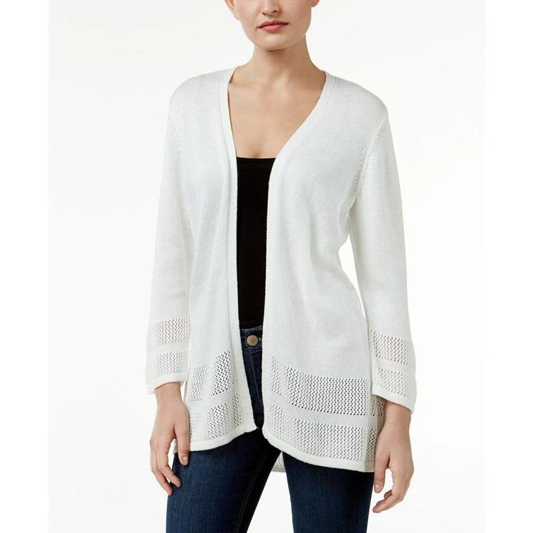 商品JM Collection|Petite Open-Front Cardigan, Created for Macy's,价格¥112,第2张图片详细描述