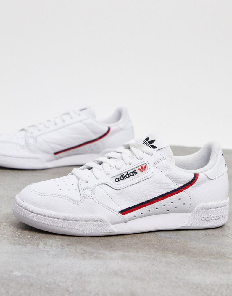 商品Adidas|adidas Originals Continental 80 trainers in white and red,价格¥692,第1张图片