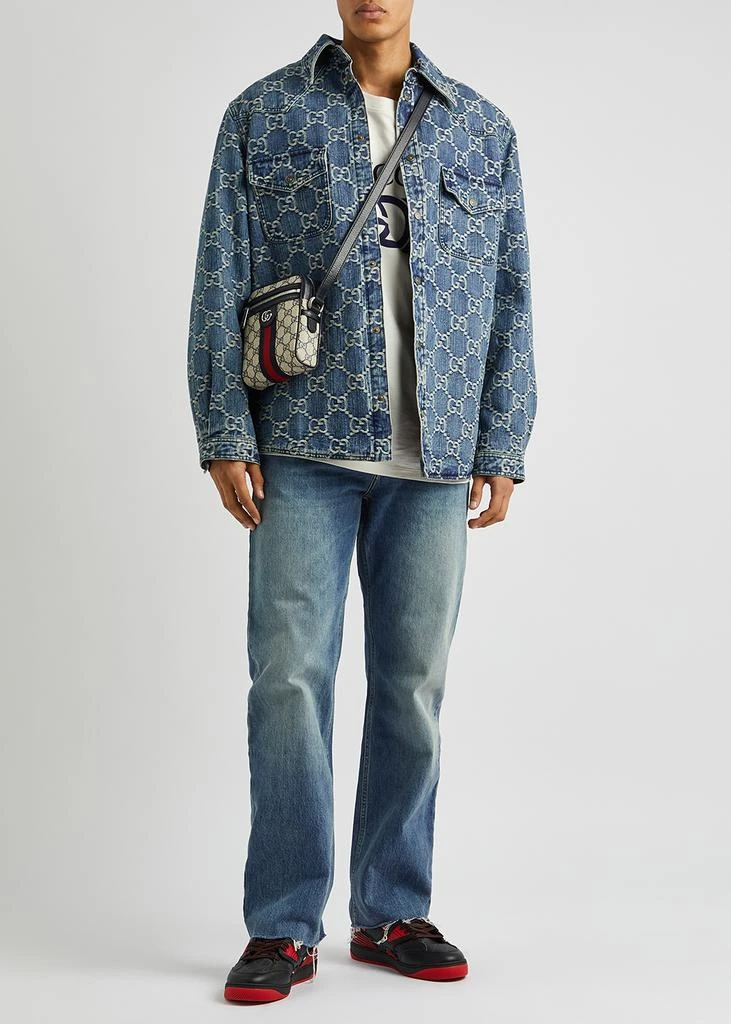 商品Gucci|GG Supreme monogrammed denim jacket,价格¥27679,第4张图片详细描述