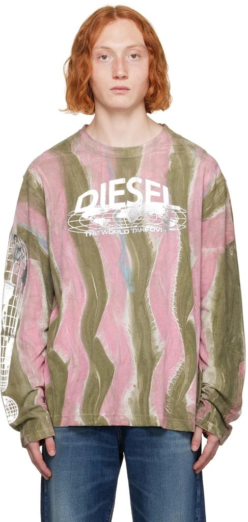 商品Diesel|Pink T-Crane-Ls-L4 Long Sleeve T-Shirt,价格¥999,第1张图片