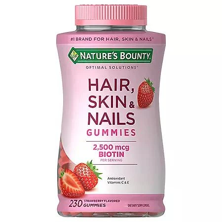 商品Nature's Bounty|Nature's Bounty Hair, Skin, and Nails Vitamin Gummies With Biotin 230 ct.,价格¥139,第1张图片