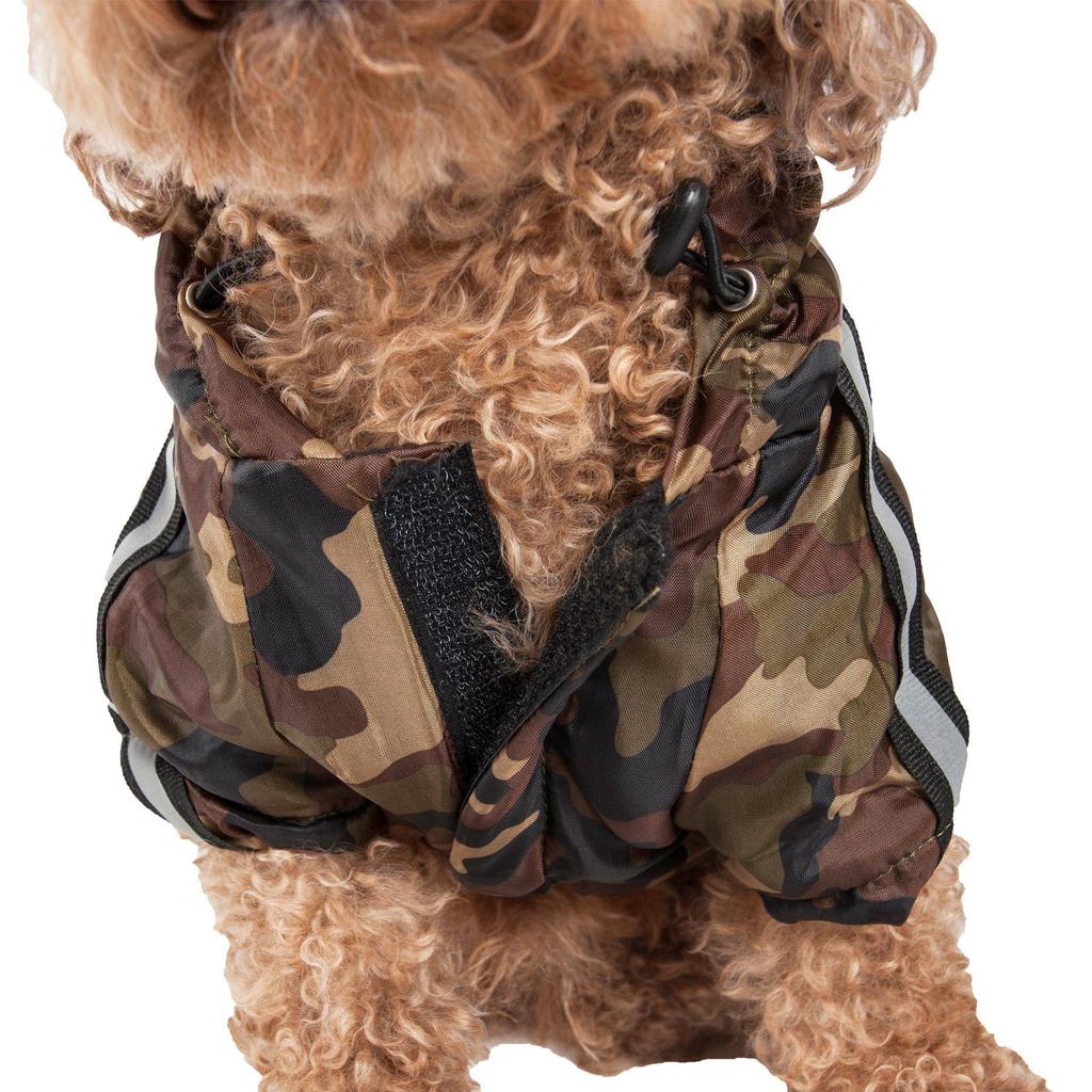 Pet Life  'Reflecta-Sport' Multi-Adjustable Reflective Weather-Proof Dog Raincoat w/ Removable Hood商品第3张图片规格展示