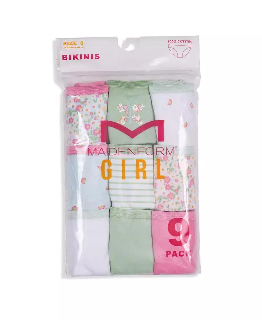 商品Maidenform|Little Girls Sketchy Floral Bikini Underwear, Pack of 9,价格¥78,第3张图片详细描述