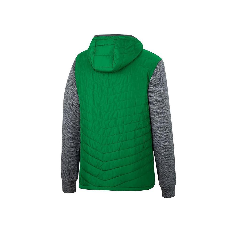 商品Colosseum|Men's Green, Charcoal Oregon Ducks Course Herringbone Full-Zip Hoodie,价格¥611,第5张图片详细描述