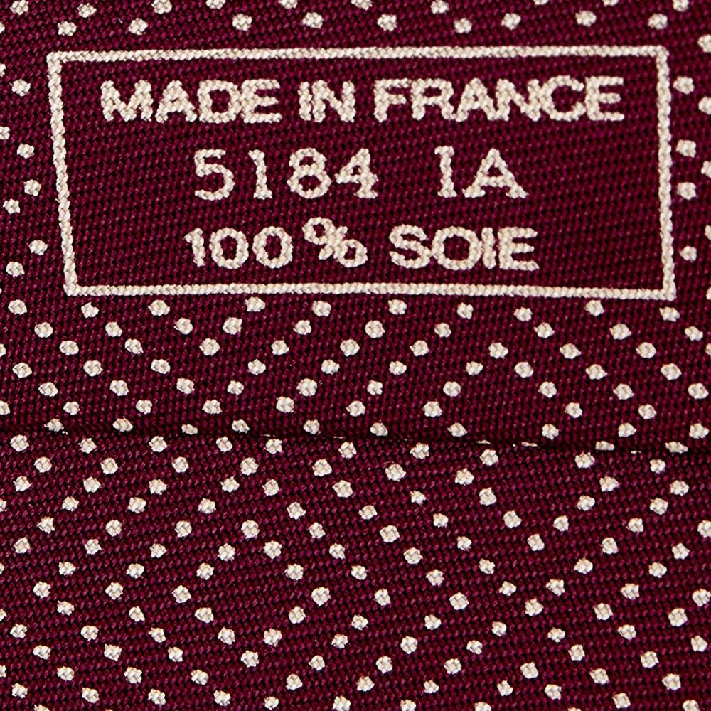 商品[二手商品] Hermes|Hermes Burgundy Printed Silk Tie,价格¥1292,第3张图片详细描述