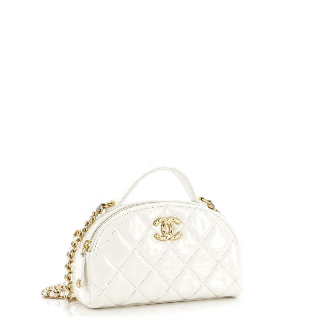 商品[二手商品] Chanel|Double Zip Top Handle Vanity Case with Chain Quilted Shiny Calfskin,价格¥37997,第2张图片详细描述