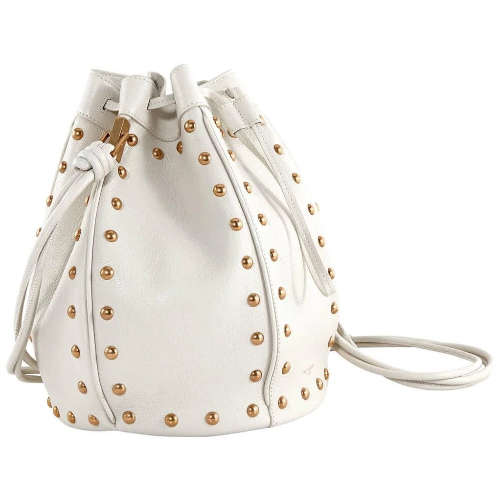 商品Yves Saint Laurent|Saint Laurent White Medium Talitha Bucket Bag,价格¥9311,第2张图片详细描述