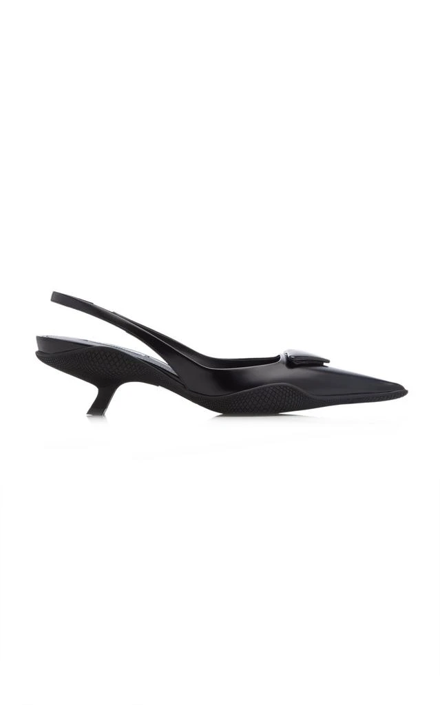 商品Prada|Prada - Leather Slingback Pumps - Black - IT 38 - Moda Operandi,价格¥8598,第1张图片