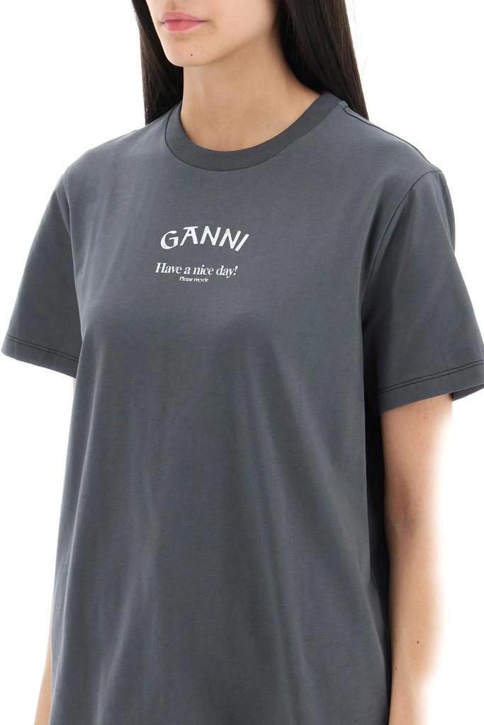 商品Ganni|T Shirt With Logo Print,价格¥605,第4张图片详细描述