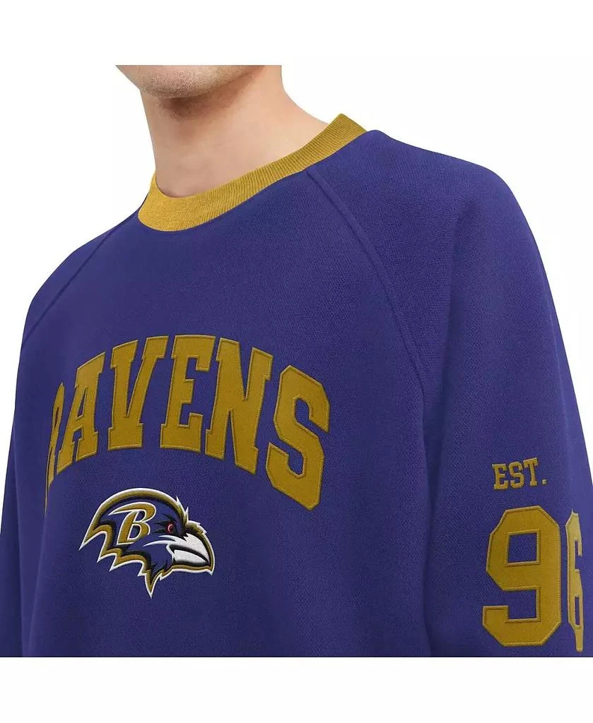 商品Tommy Hilfiger|Men's Purple Baltimore Ravens Reese Raglan Tri-Blend Pullover Sweatshirt,价格¥507,第3张图片详细描述