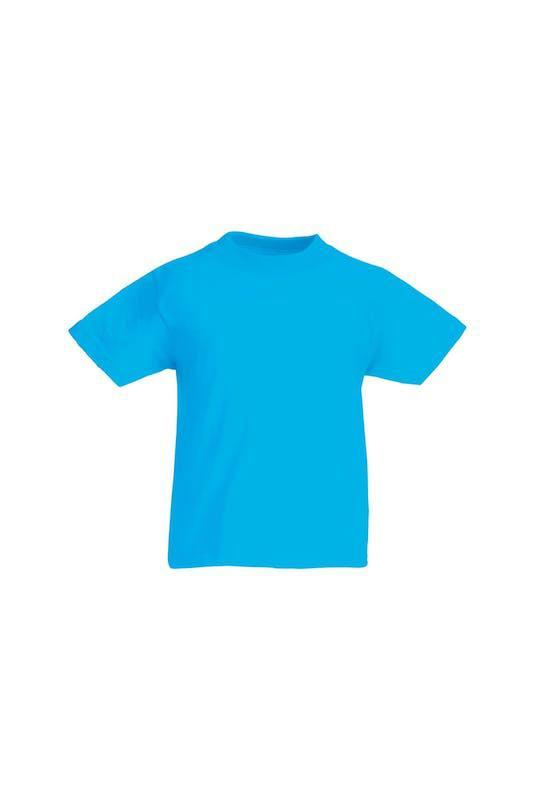 商品The Loom|Fruit Of The Loom Childrens/Teens Original Short Sleeve T-Shirt (Azure Blue),价格¥90,第1张图片