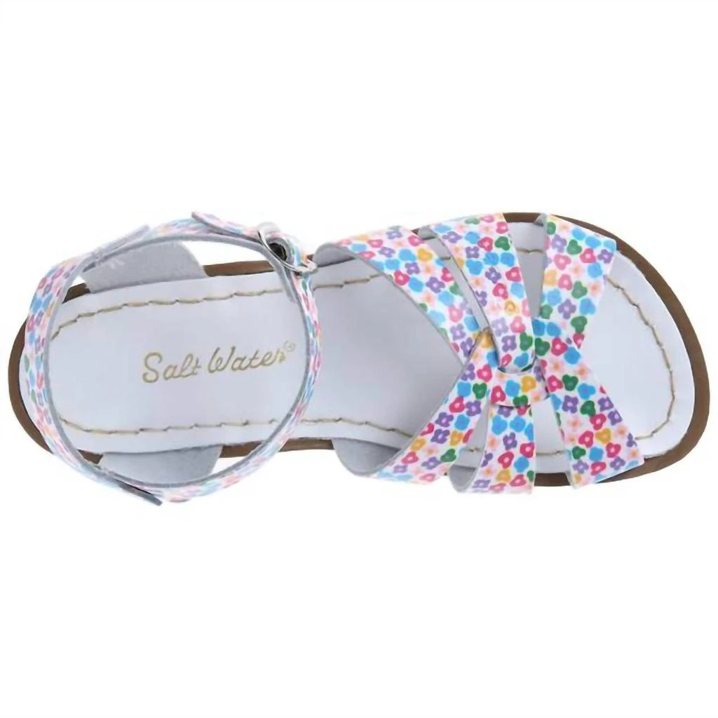 商品Salt Water Sandals|Toddler Girl's Floral Sandal In White,价格¥247,第4张图片详细描述