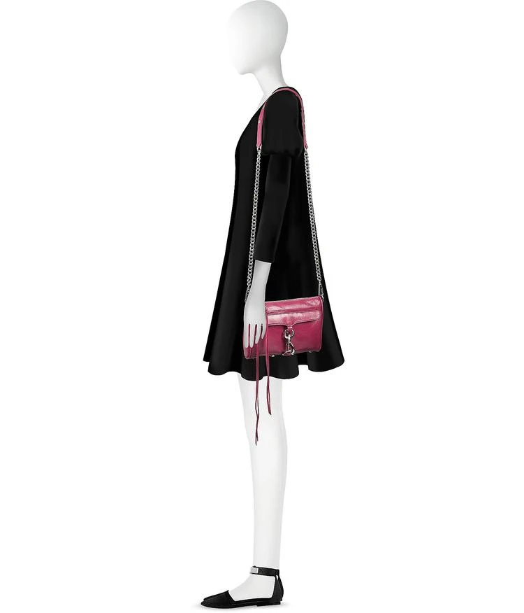 商品Rebecca Minkoff|Rebecca Minkoff 迷你 M.A.C. 甜菜色仿旧皮革斜挎包,价格¥914,第3张图片详细描述