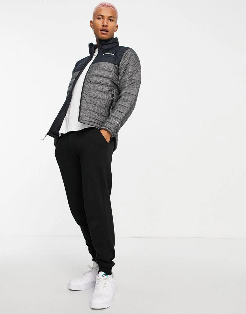 商品Columbia|Columbia Powder Lite puffer jacket in charcoal and black Exclusive at ASOS,价格¥516,第3张图片详细描述