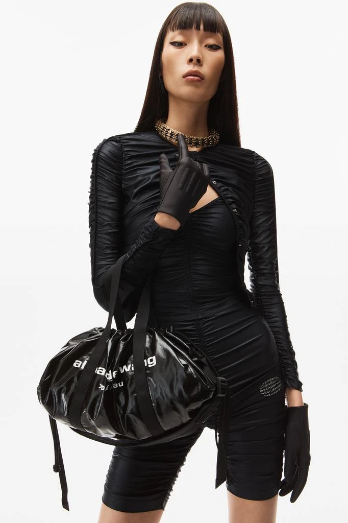 商品Alexander Wang|PRIMAL DUFFEL IN SHINY NAPPA LEATHER,价格¥2605,第3张图片详细描述