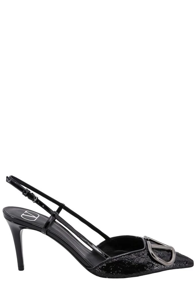 商品Valentino|Valentino VLogo Signature Slingback Pointed Toe Pumps,价格¥4100,第1张图片