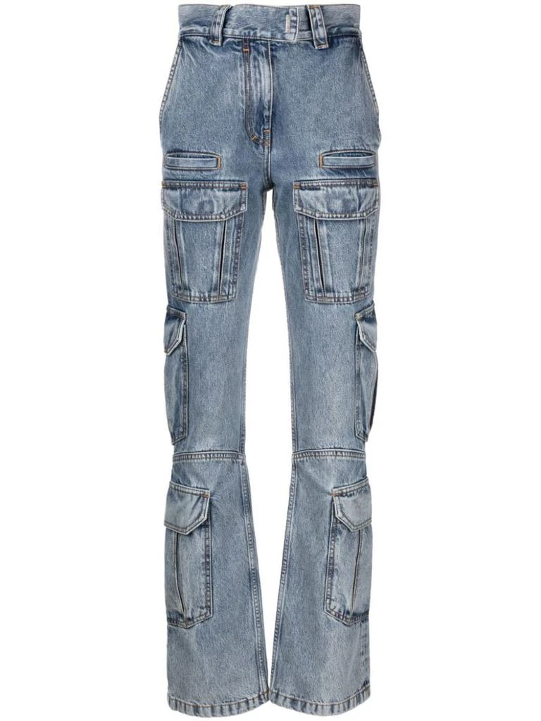 商品Givenchy|Givenchy Cargo Denim Cotton Jeans,价格¥9884,第1张图片
