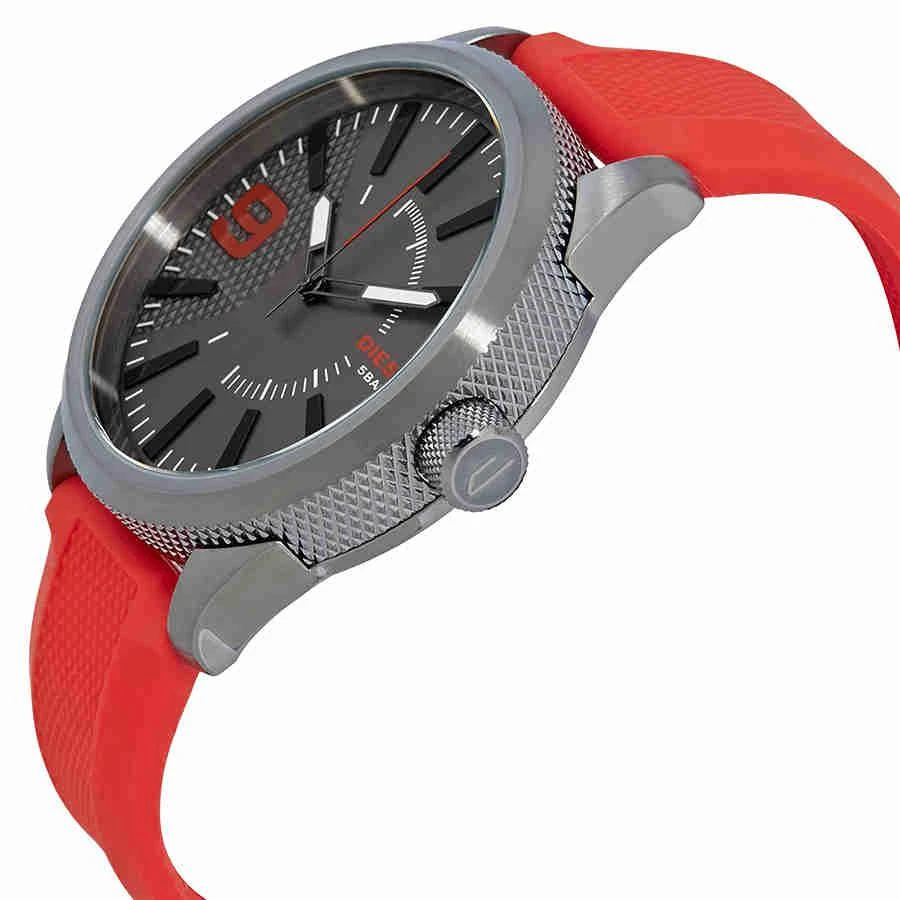 商品Diesel|Diesel Rasp Gunmetal Dial Red Silicone Mens Watch DZ1806,价格¥519,第2张图片详细描述