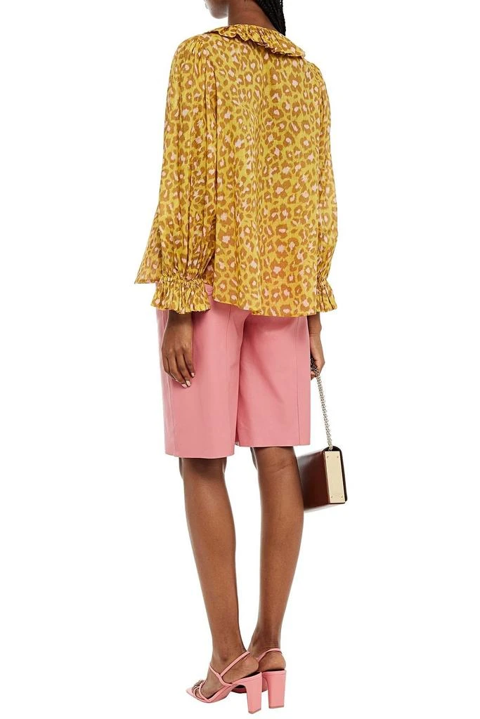 商品Zimmermann|Ruffle-trimmed leopard-print cotton-gauze blouse,价格¥635,第3张图片详细描述