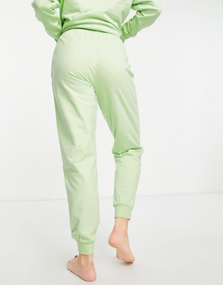 ASOS DESIGN lounge co-ord Smiley jogger in lime商品第2张图片规格展示