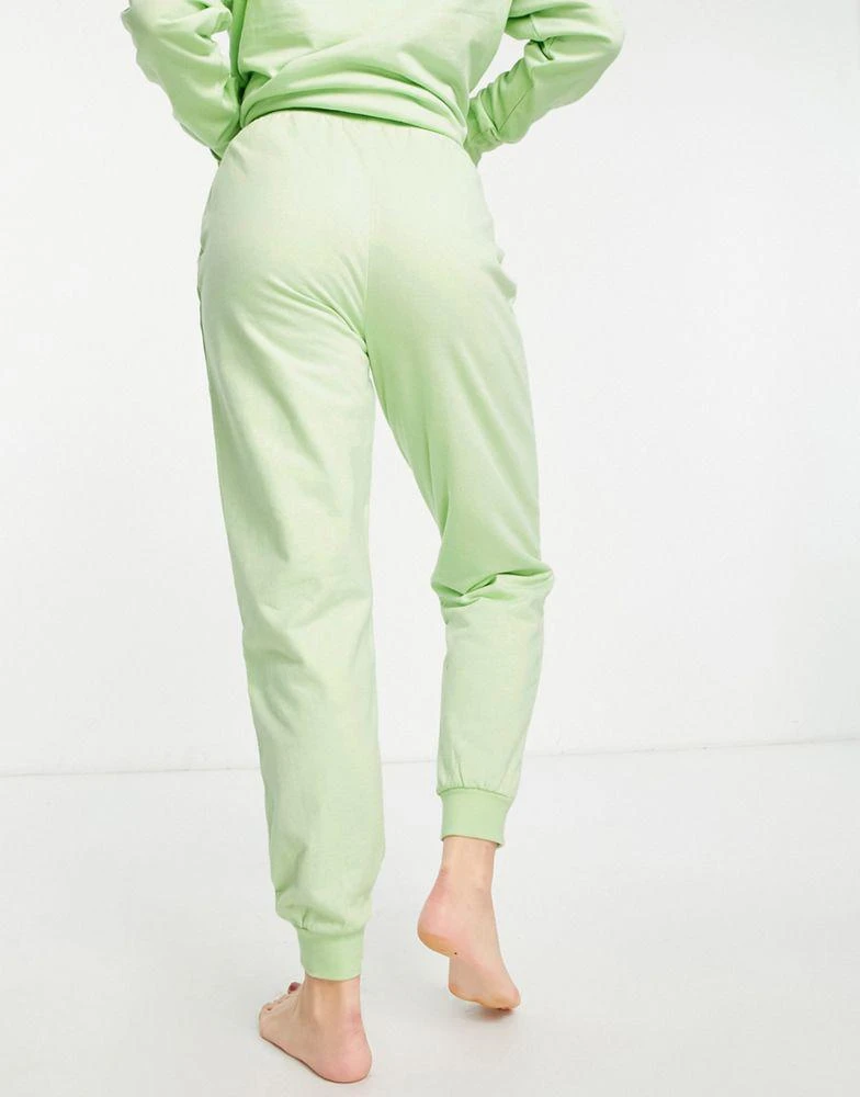 商品ASOS|ASOS DESIGN lounge co-ord Smiley jogger in lime,价格¥94,第2张图片详细描述