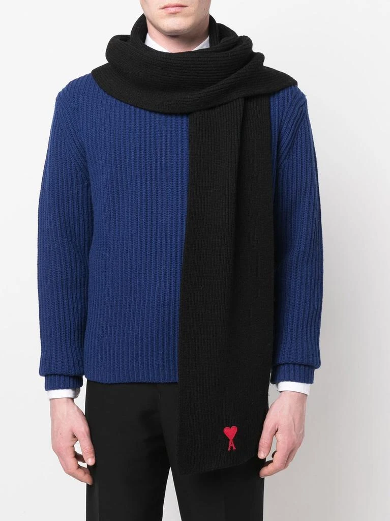 商品AMI|AMI PARIS - Ami De Coeur Wool Scarf,价格¥1428,第2张图片详细描述